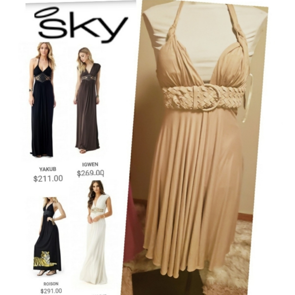 Sky Goddes midi dress. Sz Sm